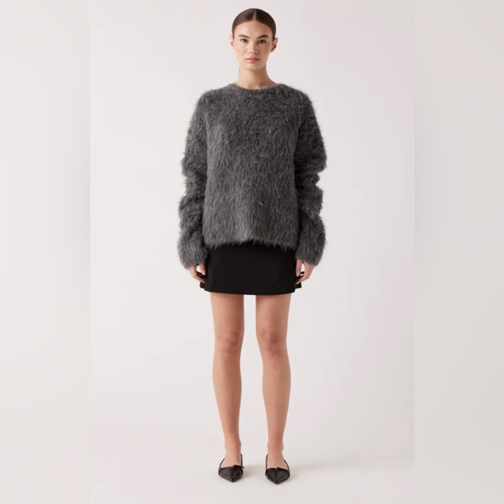 Ailee Fuzzy Sweater In Grey, Nwt, Small - image 1
